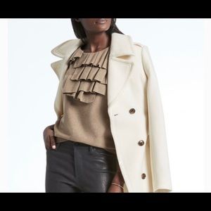 Banana Republic Box Pleat Ruffle Sparkle Top NWOT